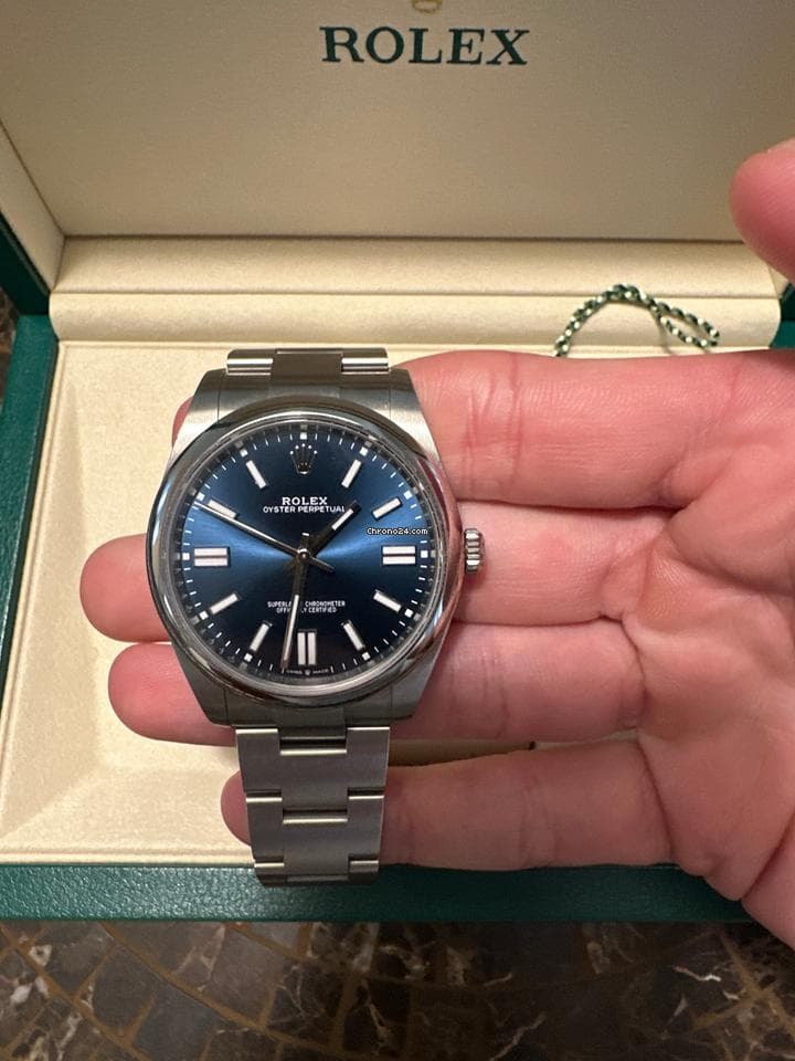 Rolex Oyster perpetual Full set 2025 41mm blu