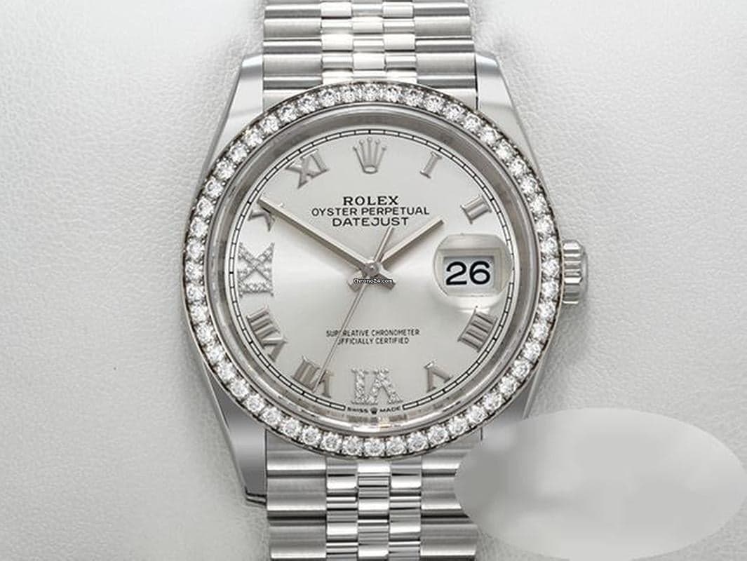 Rolex Datejust 36 126284 Rbr 2020 Lc100 Stahl Weissgold 750 Diamanten Automatik Stainless Steel 18kt White Gold Jubilé-band Chronometer Oyster - Image 1
