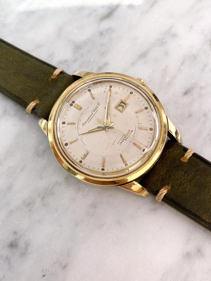 IWC Vintage Ingenieur Vollgold Solid Gold Automatic 36.5mm ref 666 666