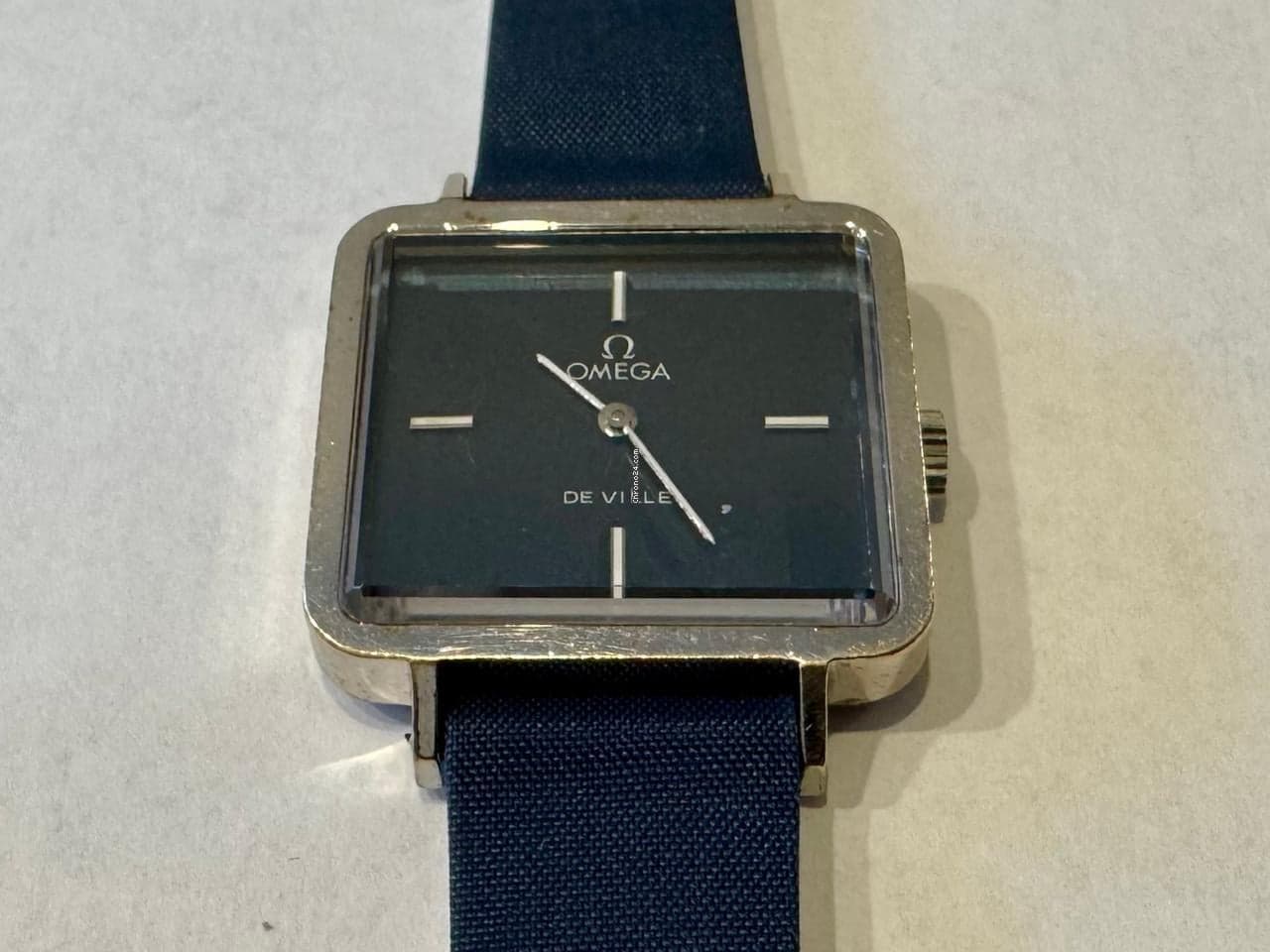 Omega De Ville Donker blauw, lopende Omega De Ville (nieuw orgineel bandje) - Thumbnail 5