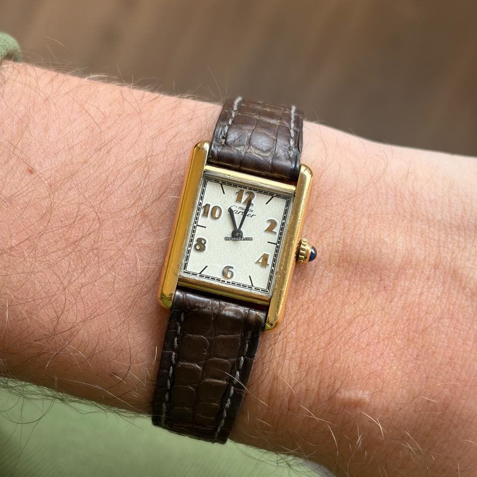 Cartier Tank Vermeil Cream Logo Dial - Thumbnail 3