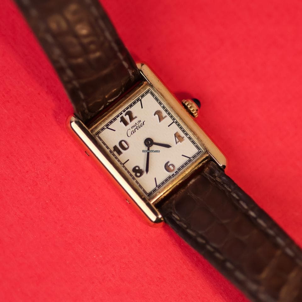 Cartier Tank Vermeil Cream Logo Dial - Thumbnail 8