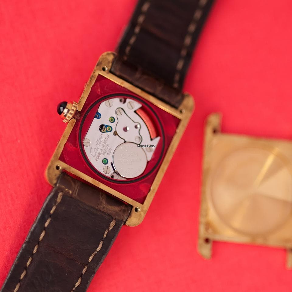 Cartier Tank Vermeil Cream Logo Dial - Thumbnail 12
