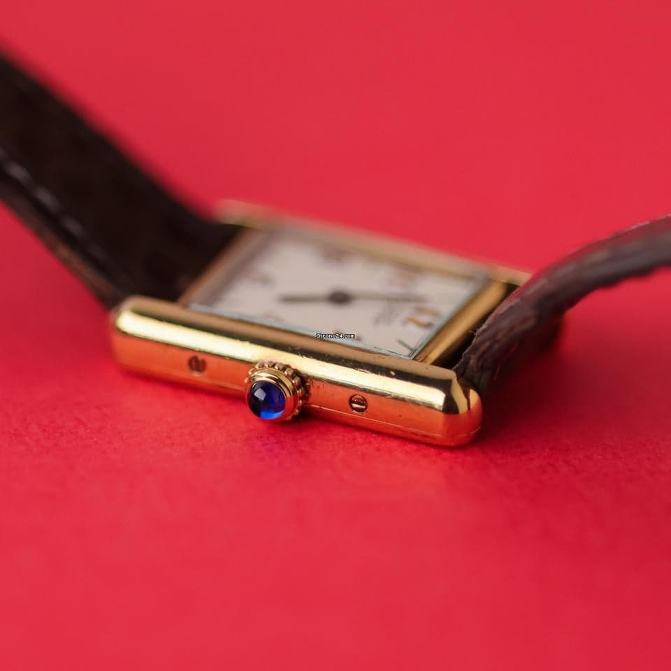 Cartier Tank Vermeil Cream Logo Dial - Thumbnail 6