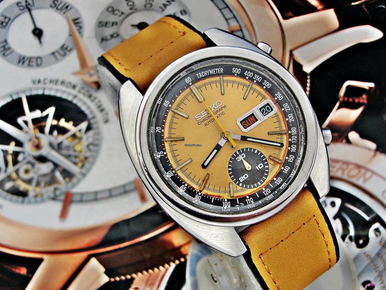 Seiko Chronograph Beautiful Retro Seiko Automatic Chronograph from 1972 - Thumbnail 2