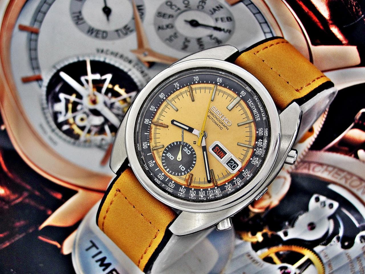 Seiko Chronograph Beautiful Retro Seiko Automatic Chronograph from 1972 - Image 1