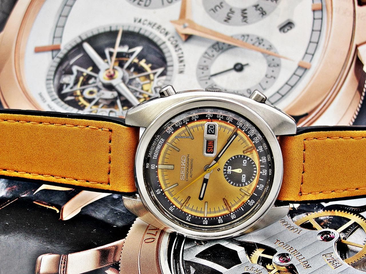 Seiko Chronograph Beautiful Retro Seiko Automatic Chronograph from 1972 - Thumbnail 6