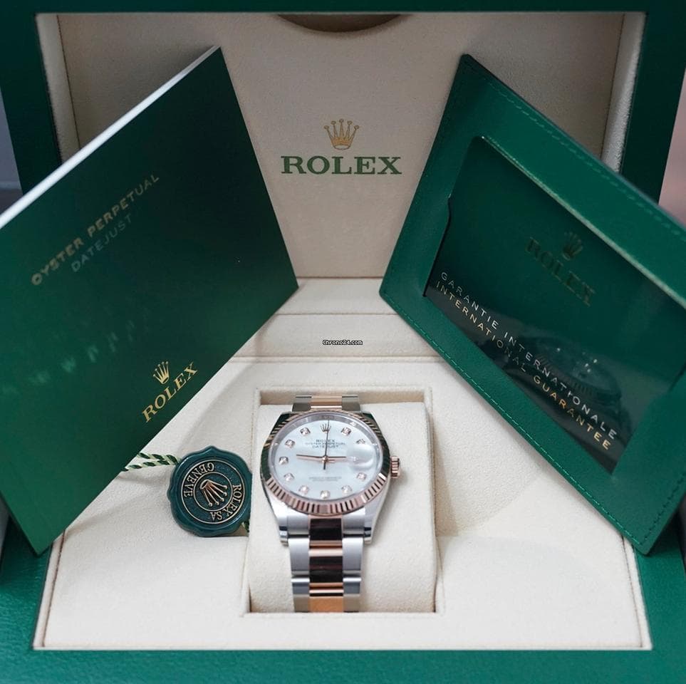 Rolex Datejust 36 Stahl/Rosegold MOP 2024 FULLSET - Thumbnail 6