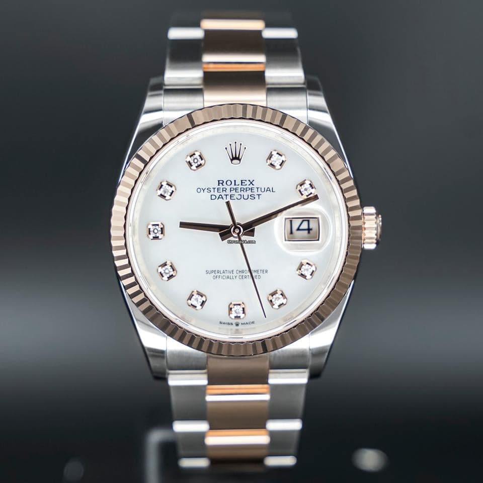 Rolex Datejust 36 Stahl/Rosegold MOP 2024 FULLSET - Thumbnail 3
