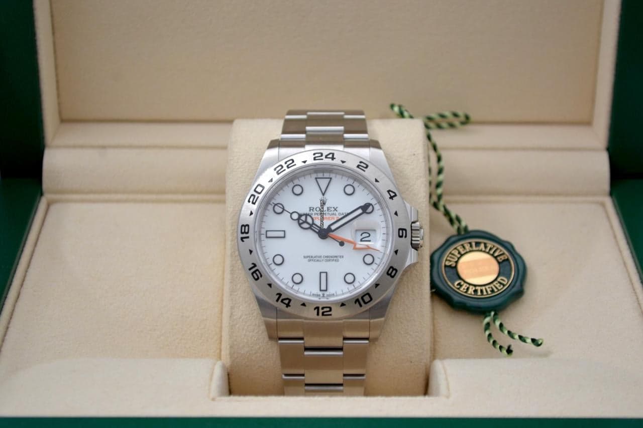 Rolex Explorer II Ref: 226570 42mm Automatic Steel Oyster White Dial Box+Papers 2024 - Thumbnail 4