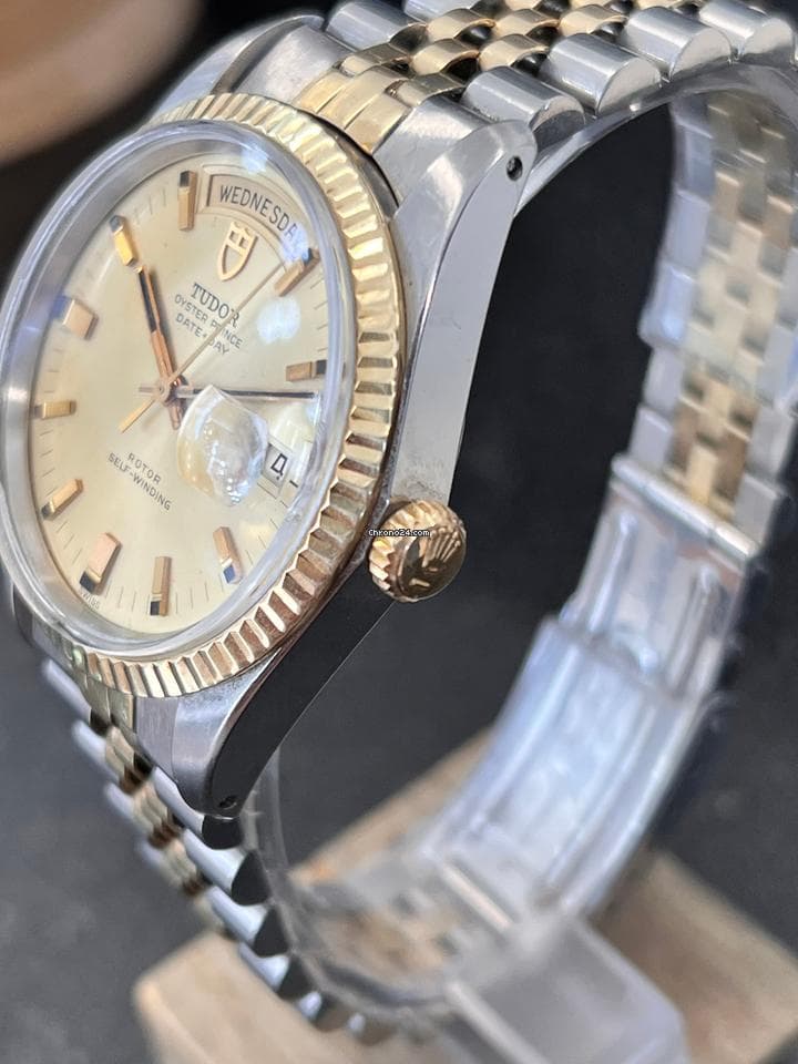Tudor Date Prince Day Tudor Rolex Vintage Jumbo14K Gold/Steel - Thumbnail 2