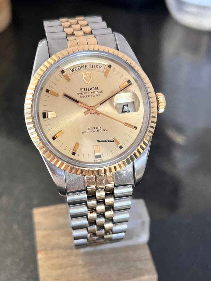 Tudor Date Prince Day Tudor Rolex Vintage Jumbo14K Gold/Steel - Image 1