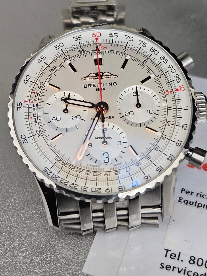 Breitling Navitimer B01 Chronograph 41 Full Set + 2   Additional OEM Straps - Image 1