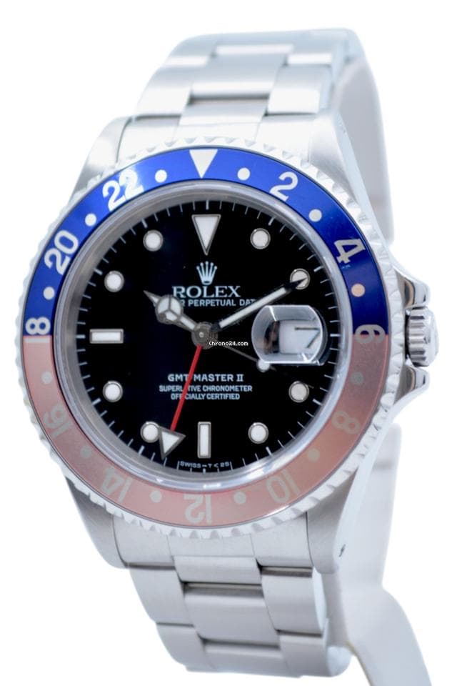 Rolex GMT-Master II Ref: 16710 40mm Automatic Oyster Steel Vintage Pepsi Bezel 1990 - Thumbnail 4