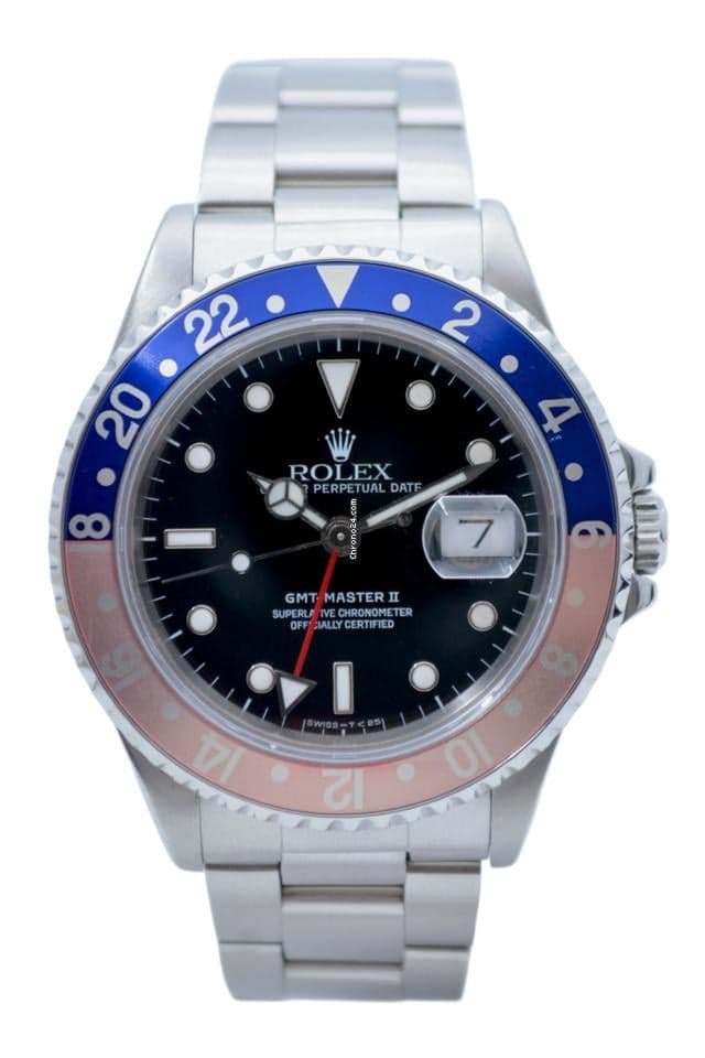 Rolex GMT-Master II Ref: 16710 40mm Automatic Oyster Steel Vintage Pepsi Bezel 1990 - Image 1