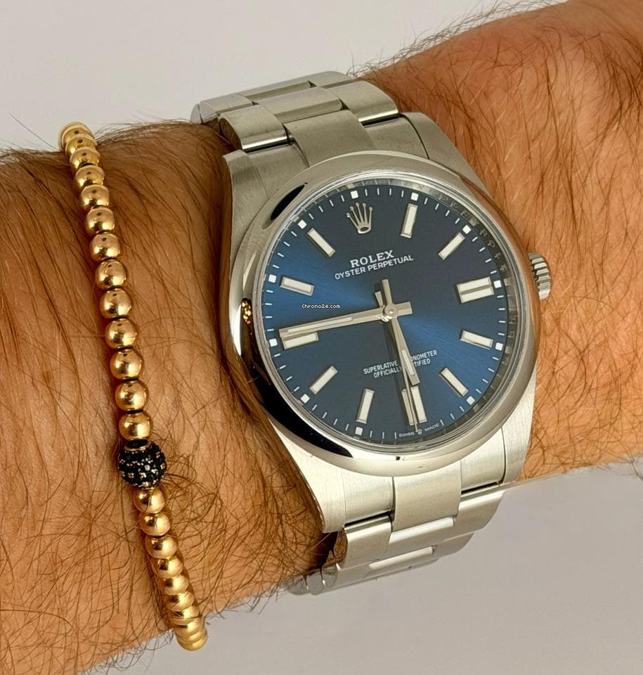 Rolex Oyster Perpetual 41 Blue Full Set 2020 Mint Condition NFT Card