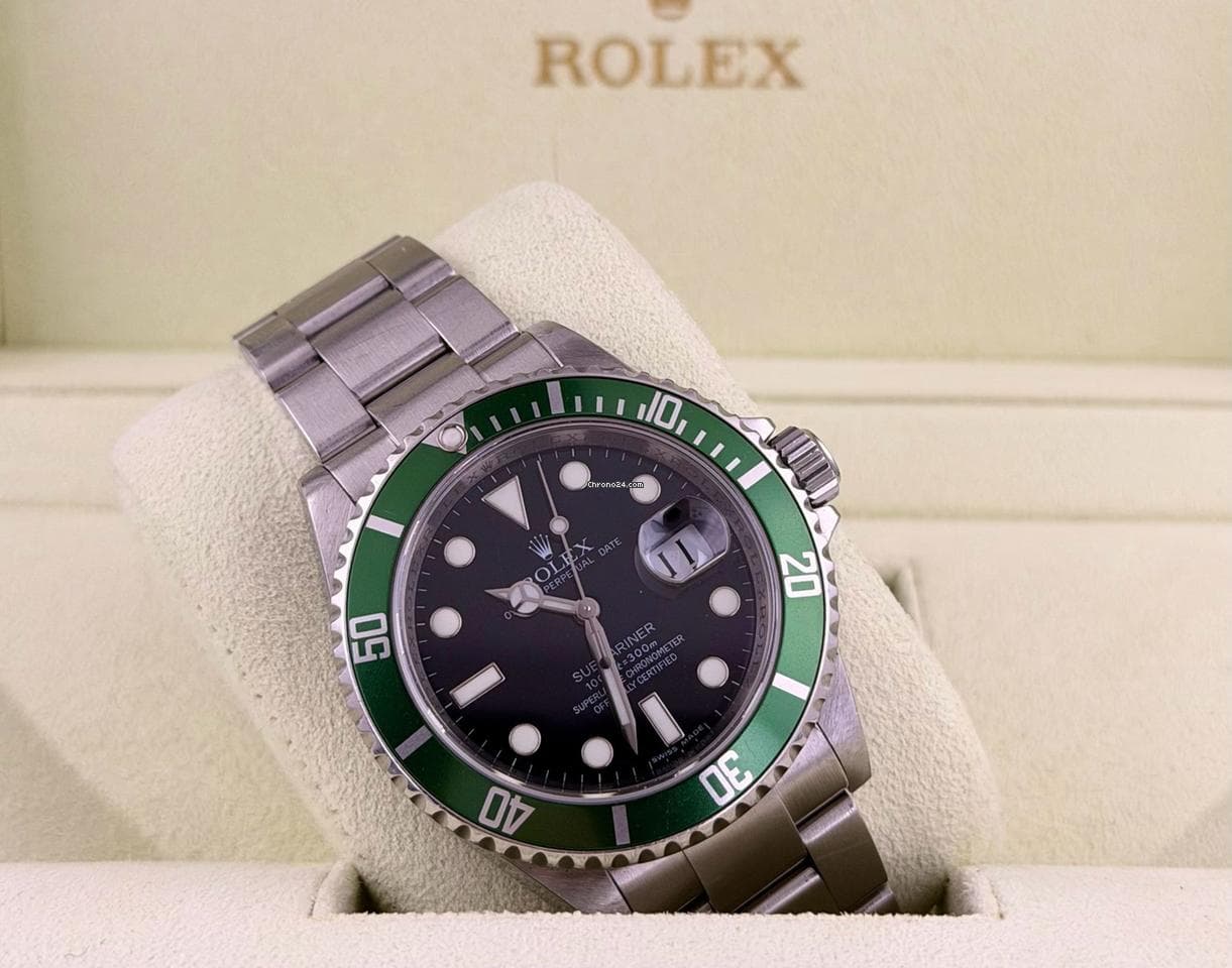 Rolex Submariner "Kermit" Never Polished ! Full Set With Tag MK5 Unconverted Collector - Thumbnail 4