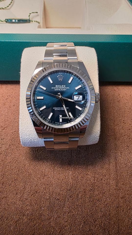 Rolex Datejust 41 Ungetragen aus 2023 - Full Set - Zifferblatt blau - Oyster - Image 1