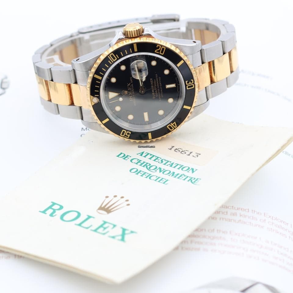 Rolex Submariner Date ref. 16613LN Steel/Gold - Full Set - Thumbnail 9