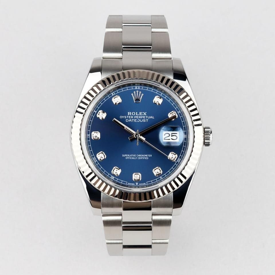 Rolex Datejust 41 Oyster Blue Diamond Dial Service 2026 - Image 1