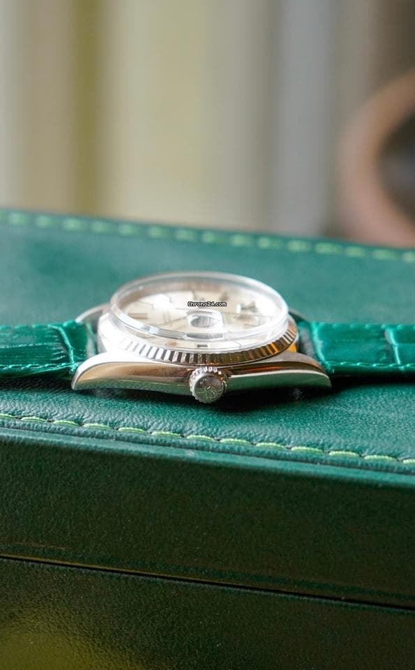 Rolex Day-Date 36 1803 No lume Pie Pan 18K White Gold - Thumbnail 14