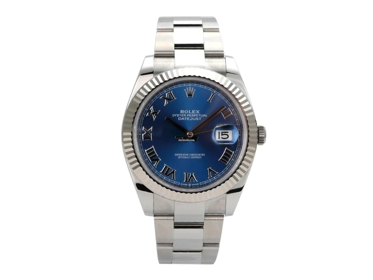 Rolex Datejust 41 Ref. 126334 Edelstahl / Weißgold Blau Römisch Oyster-Band - Image 1