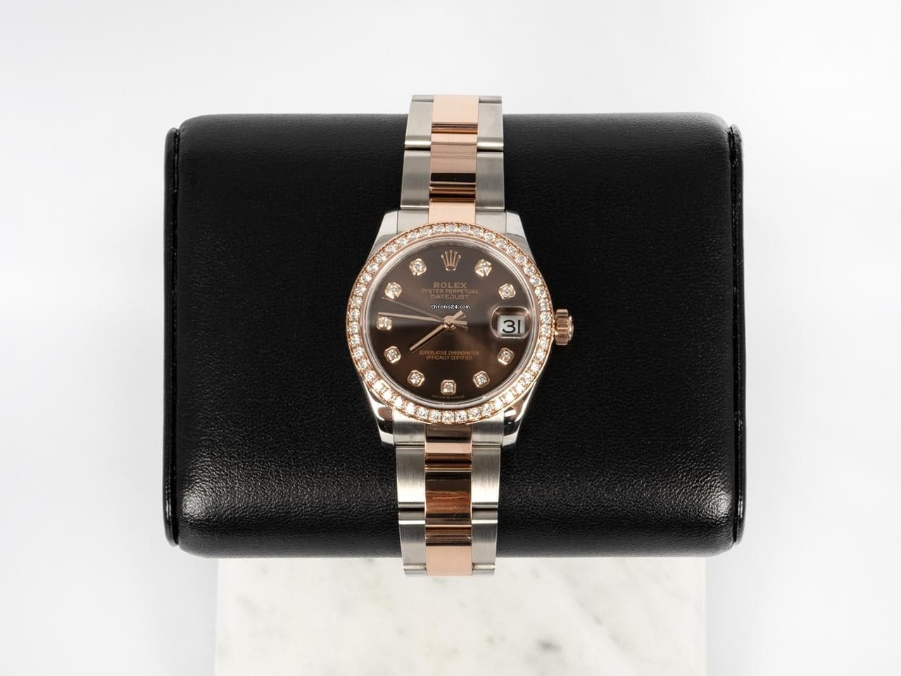 Rolex Datejust 31 Ref. 278381RBR | Chocolate With Diamonds | Oyster - Image 1