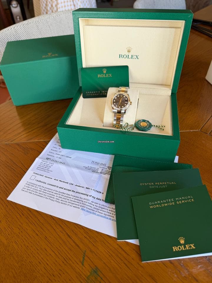 Rolex Datejust 31 278273 dark gray + 10 diam