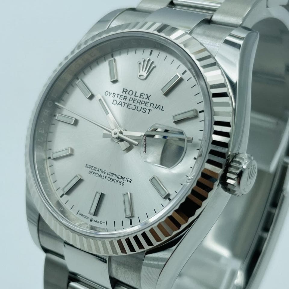Rolex Datejust 36 Rolex Datejust 36mm « Silver Dial » 2022 Fullset - Thumbnail 4