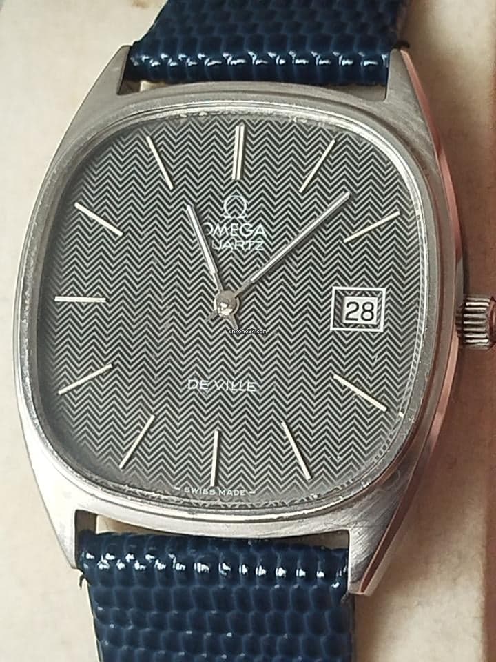 Omega Quartz De Ville rare, navy blue dial - Thumbnail 5