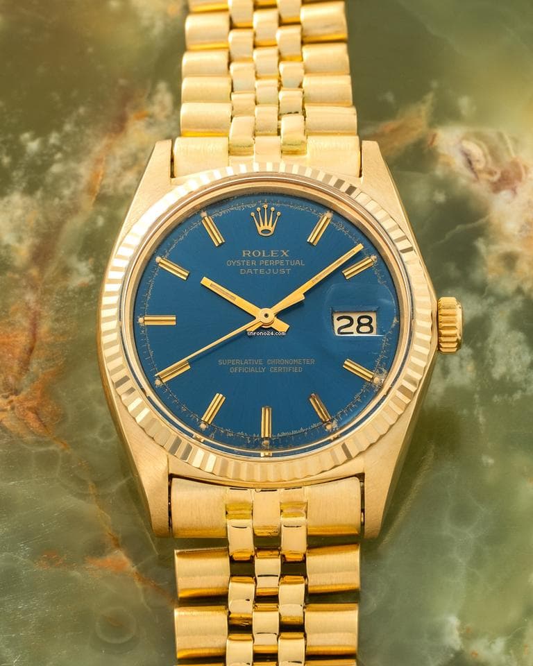 Rolex Datejust ref 1601 Blue Jeans Dial Featuring a French Hallmark on the caseback - Thumbnail 2