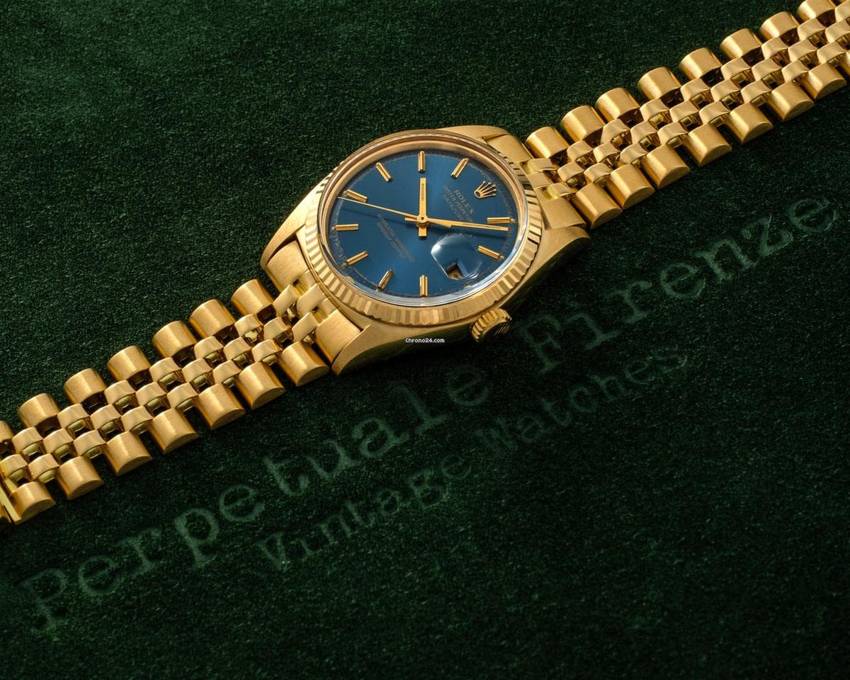 Rolex Datejust ref 1601 Blue Jeans Dial Featuring a French Hallmark on the caseback - Thumbnail 16