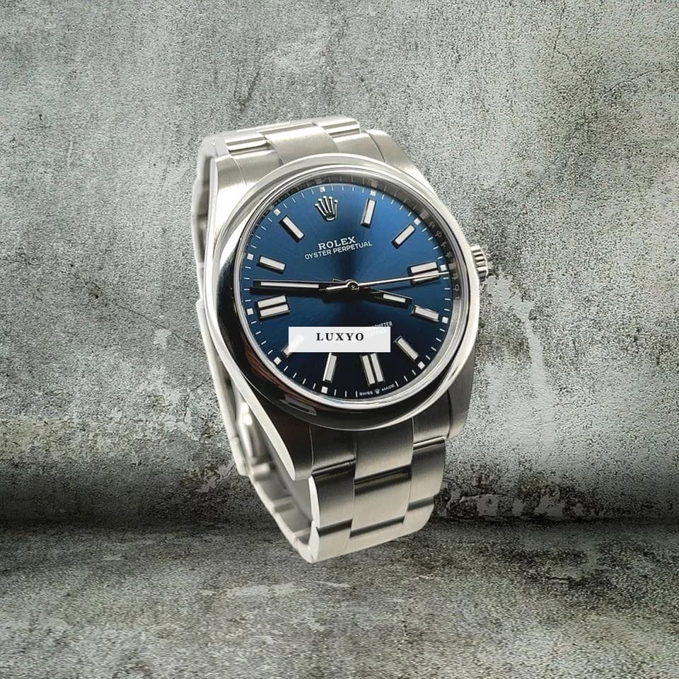 Rolex Oyster Perpetual 41 BLUE 124300 top condition 2024 top condition gift idea investment - Thumbnail 2