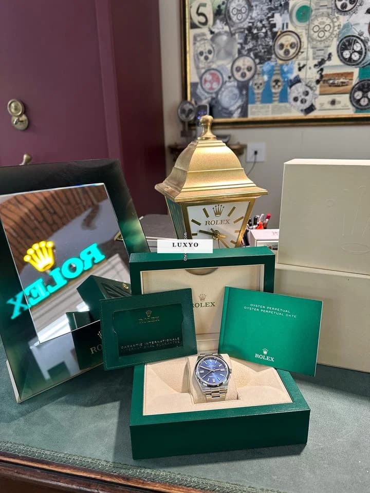 Rolex Oyster Perpetual 41 BLUE 124300 top condition 2024 top condition gift idea investment - Thumbnail 11