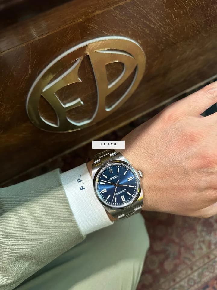 Rolex Oyster Perpetual 41 BLUE 124300 top condition 2024 top condition gift idea investment - Thumbnail 4