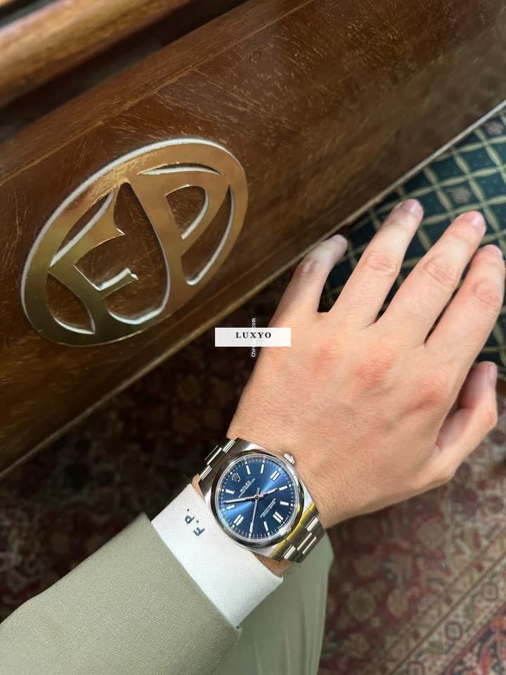 Rolex Oyster Perpetual 41 BLUE 124300 top condition 2024 top condition gift idea investment - Thumbnail 5