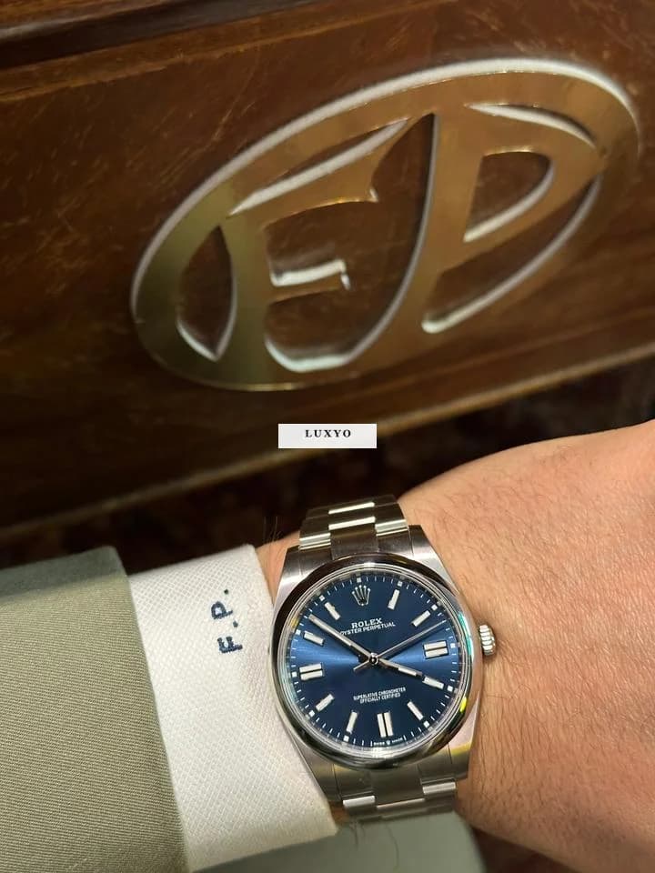 Rolex Oyster Perpetual 41 BLUE 124300 top condition 2024 top condition gift idea investment - Thumbnail 8