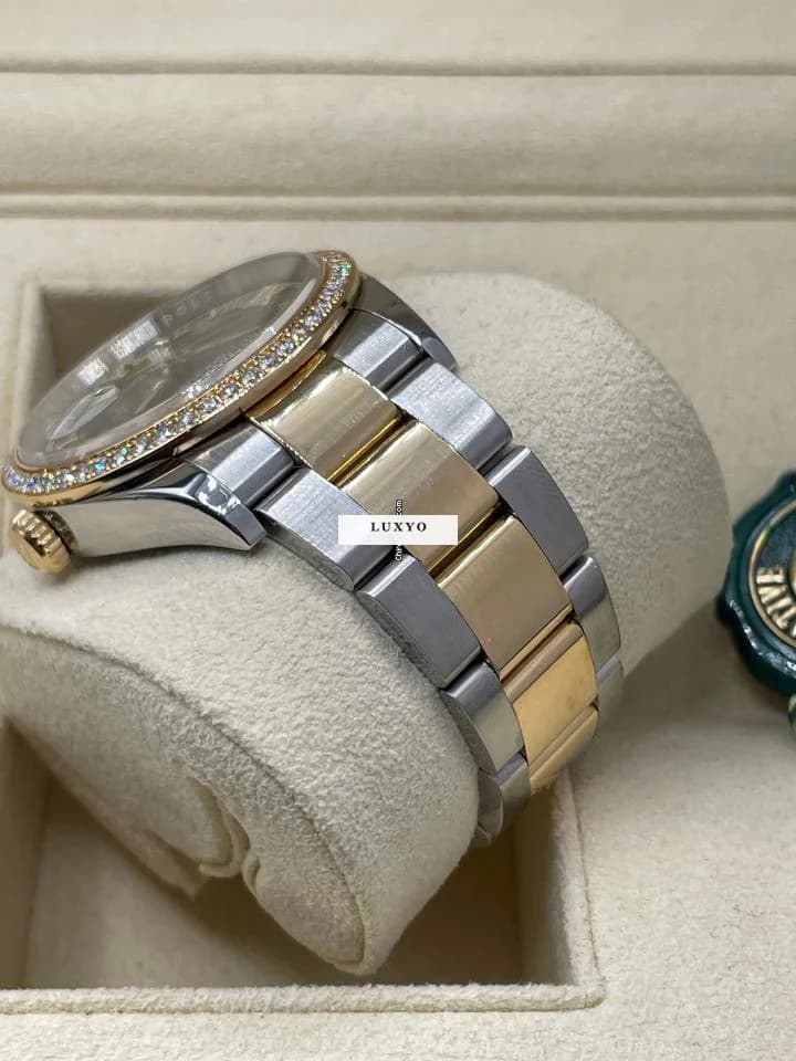 Rolex Datejust 36 GREEN XI VI Diamond DIAL Steel/Gold Top Condition with Box&Papers 2021 - Thumbnail 6