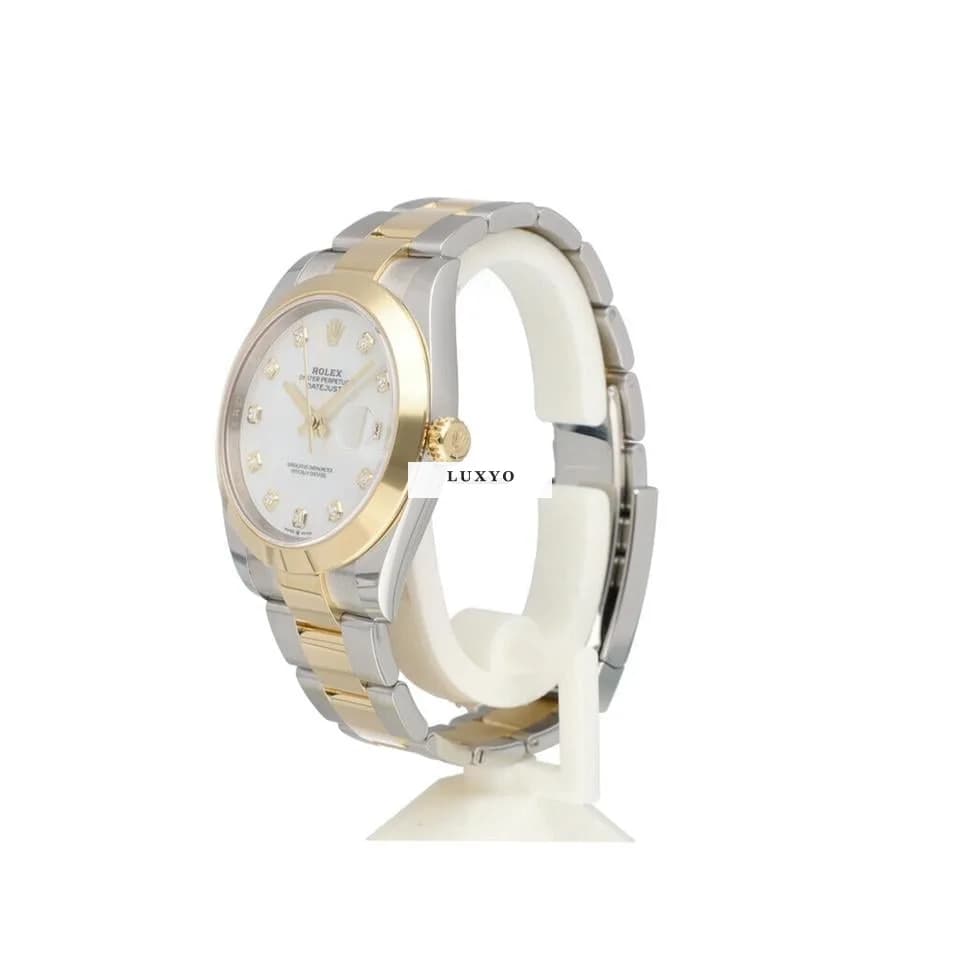 Rolex Datejust 41 NEW ROLEX SERVICE - 2022 B+P | steel - gold MOP diamond Oyster - Thumbnail 3