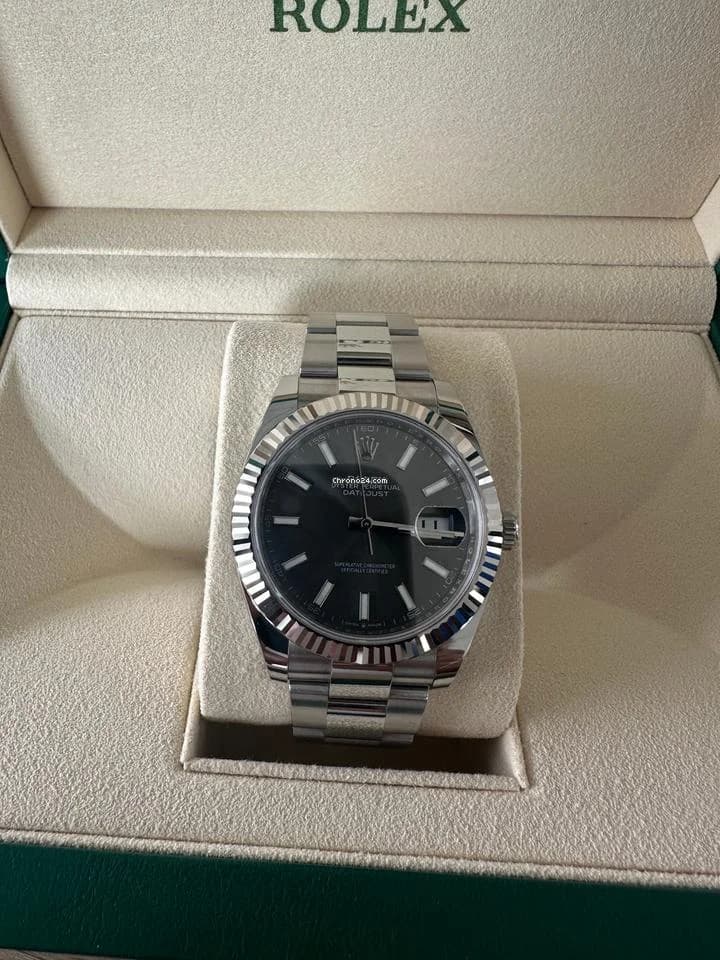 Rolex Datejust 41 Rolex Datejust 41 | Rhodium | White Gold | Oyster | Full set - Image 1