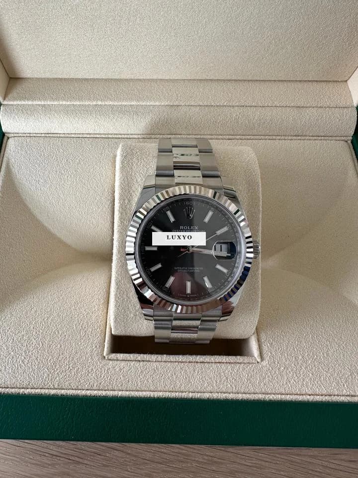 Rolex Datejust 41 Rolex Datejust 41 | Rhodium | White Gold | Oyster | Full set - Thumbnail 2