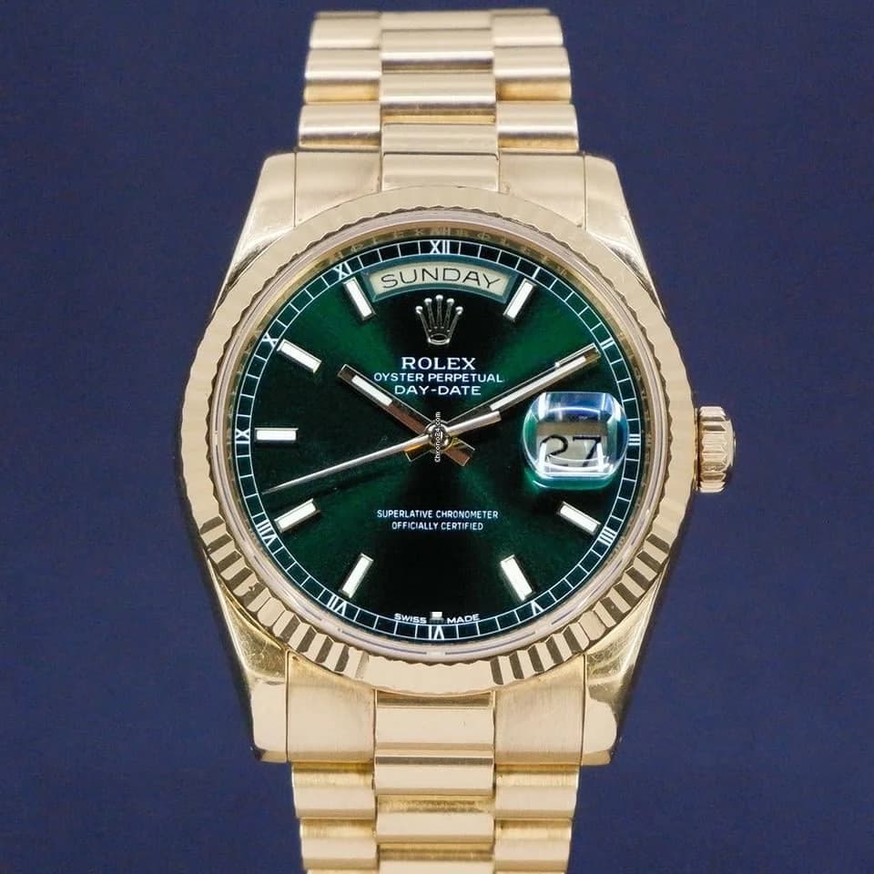 Rolex Day-Date "President" Green dial fullset 2013 - Image 1