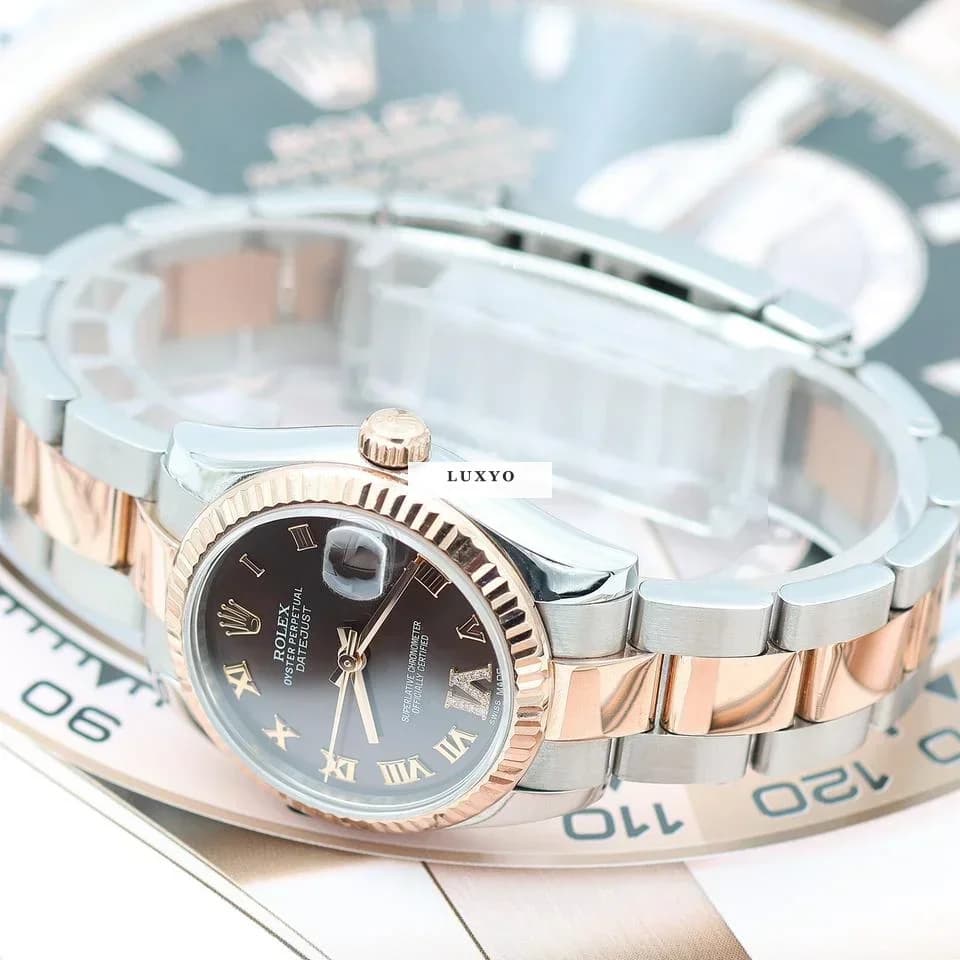 Rolex Datejust 31 ref. 278271 - Chocolate Diamond Roman Dial - Oyster Bracelet Full Set - Thumbnail 7