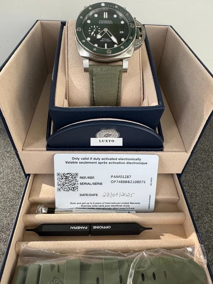 Panerai Submersible Quarantaquattro Verde Full Set - Thumbnail 5