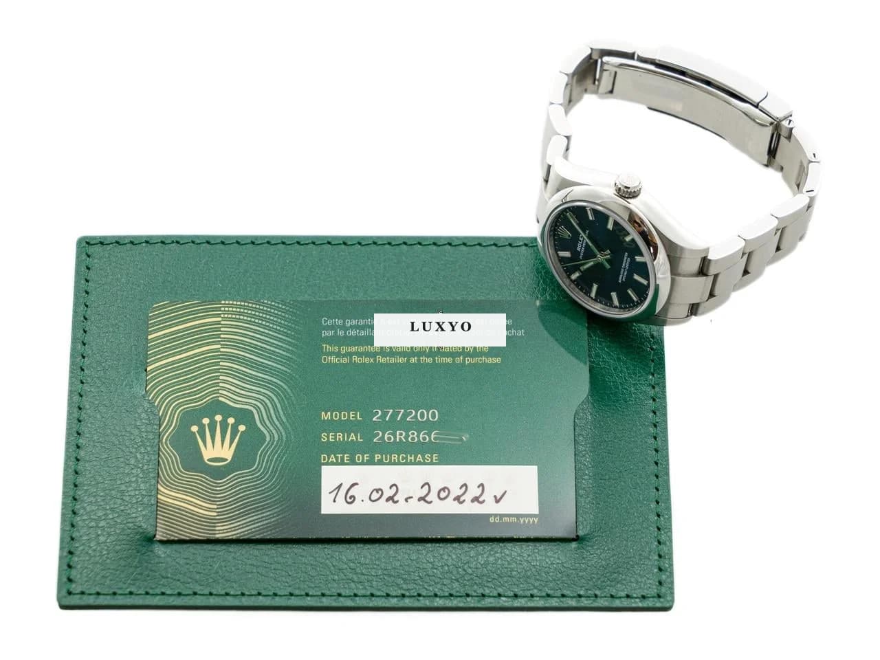 Rolex Oyster Perpetual Steel 31mm Automatic Ref. 277200 with original Invoice - Thumbnail 12