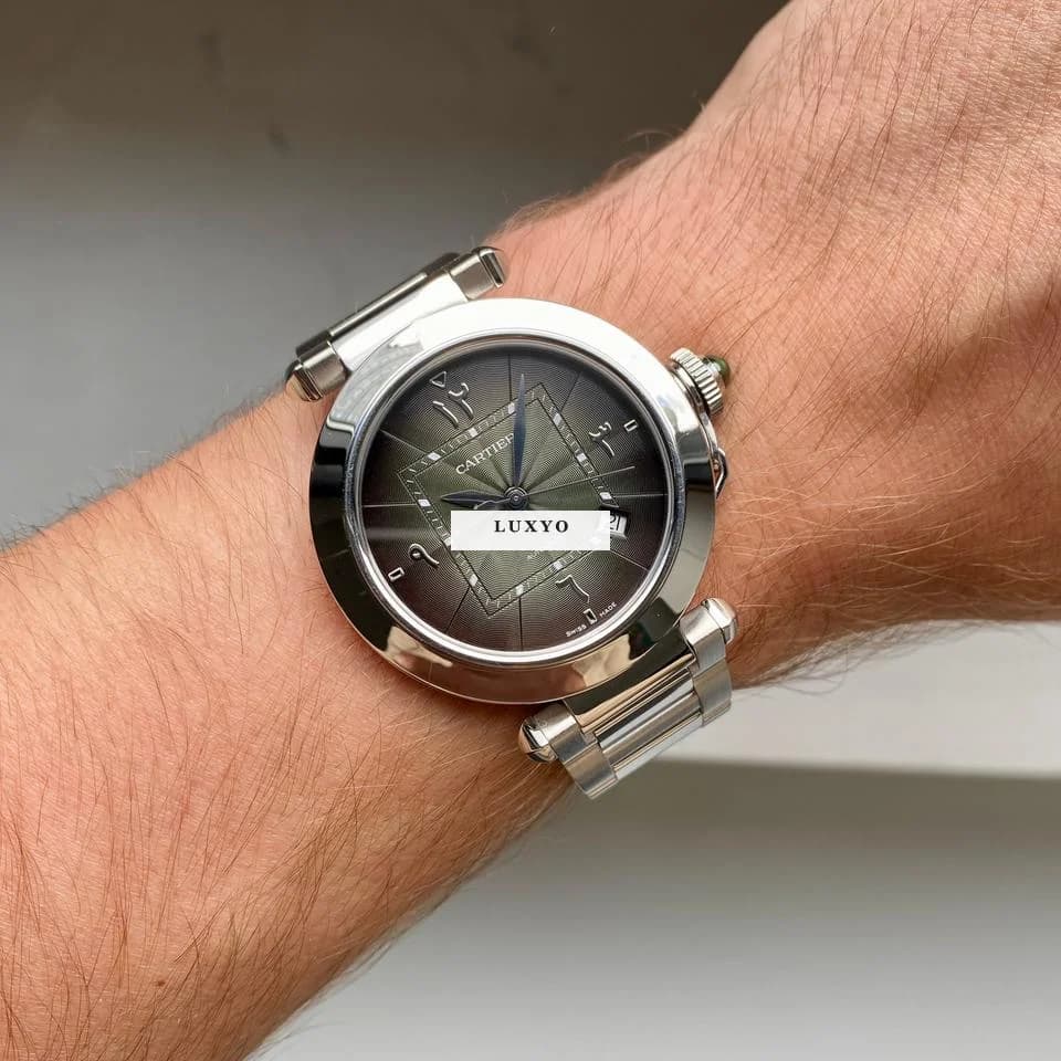 Cartier Pasha | WSPA0022 | Box & Papers | Green Arabic Dial | 99% - Thumbnail 2