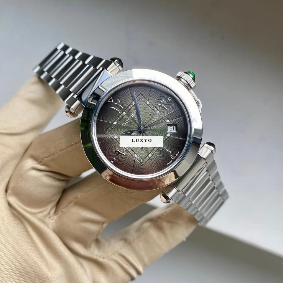 Cartier Pasha | WSPA0022 | Box & Papers | Green Arabic Dial | 99% - Thumbnail 4