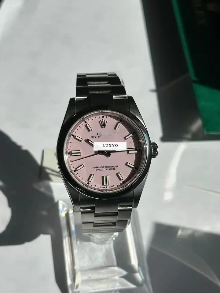 Rolex Oyster Perpetual 36 NEW 02/2025 with NEW BOX - Candy Pink Dial - Thumbnail 3