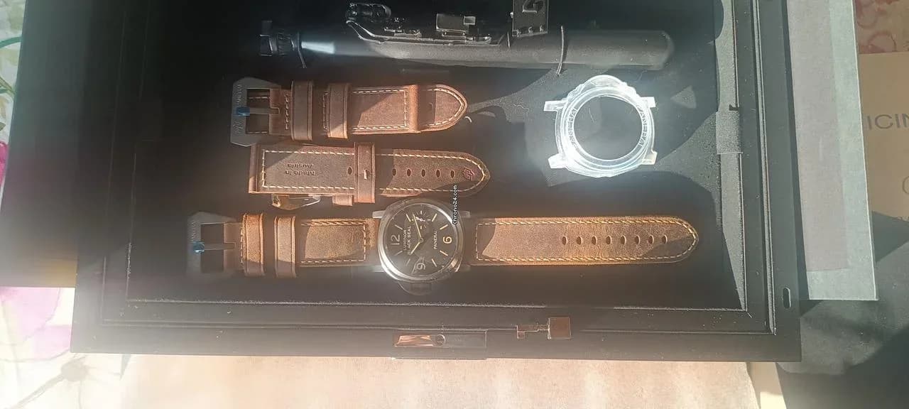 Panerai Luminor 8 Days Set DLC, NUOVO CON PELLICOLE,500 pezzi Pam00786 black Seal 8days - Thumbnail 18