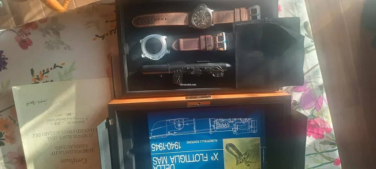 Panerai Luminor 8 Days Set DLC, NUOVO CON PELLICOLE,500 pezzi Pam00786 black Seal 8days - Thumbnail 7